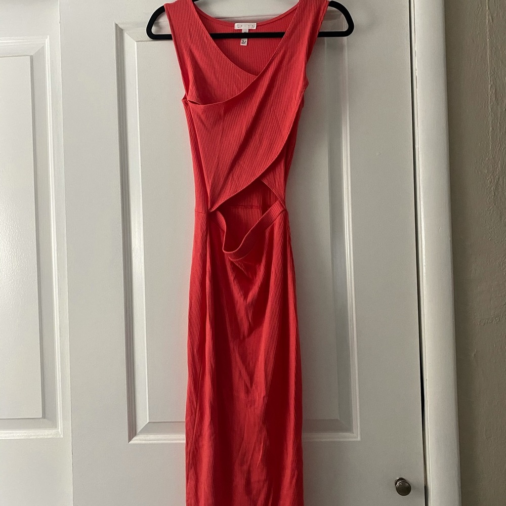 Leith Nordstrom Coral Midi Dress